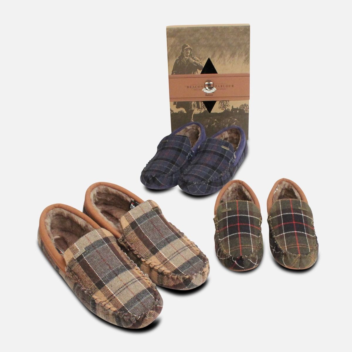 barbour monty tartan slippers