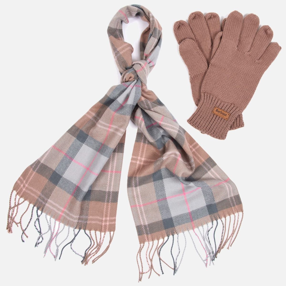 barbour scarf & glove gift set