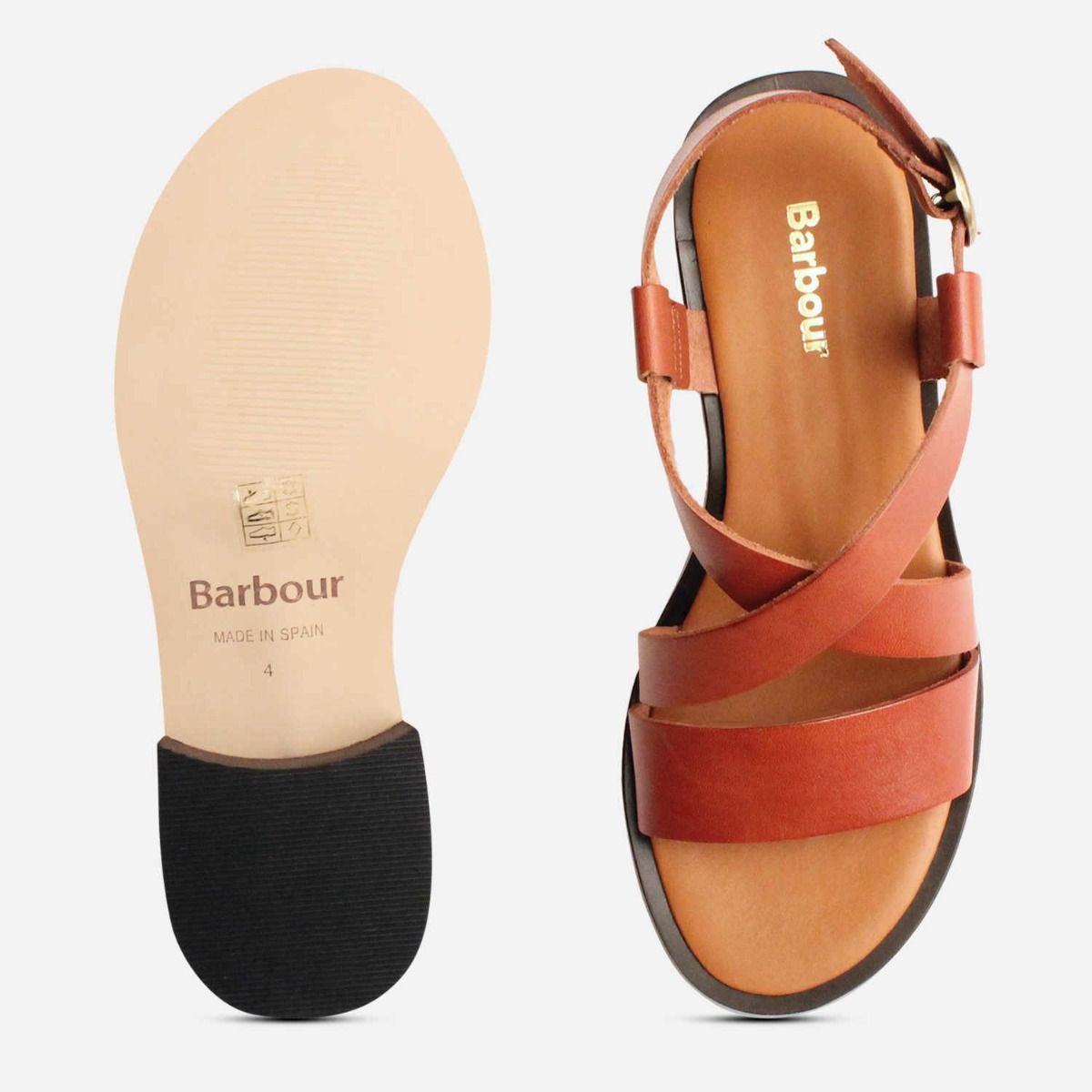 Barbour Heeled Summer Sandals in Brown 