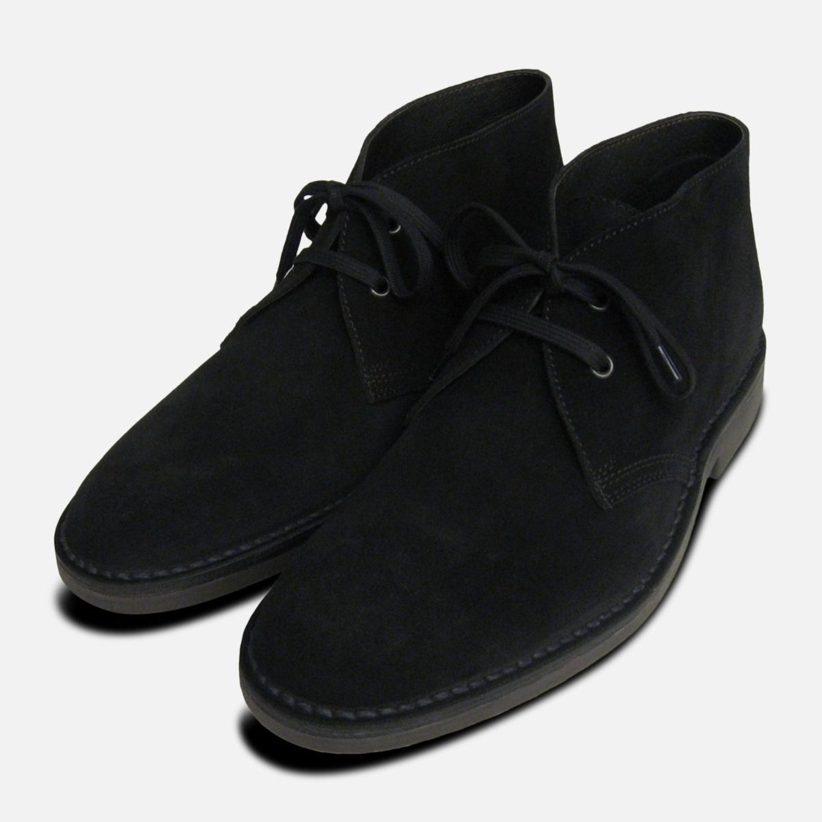 Black Suede Desert Boots for Men UK