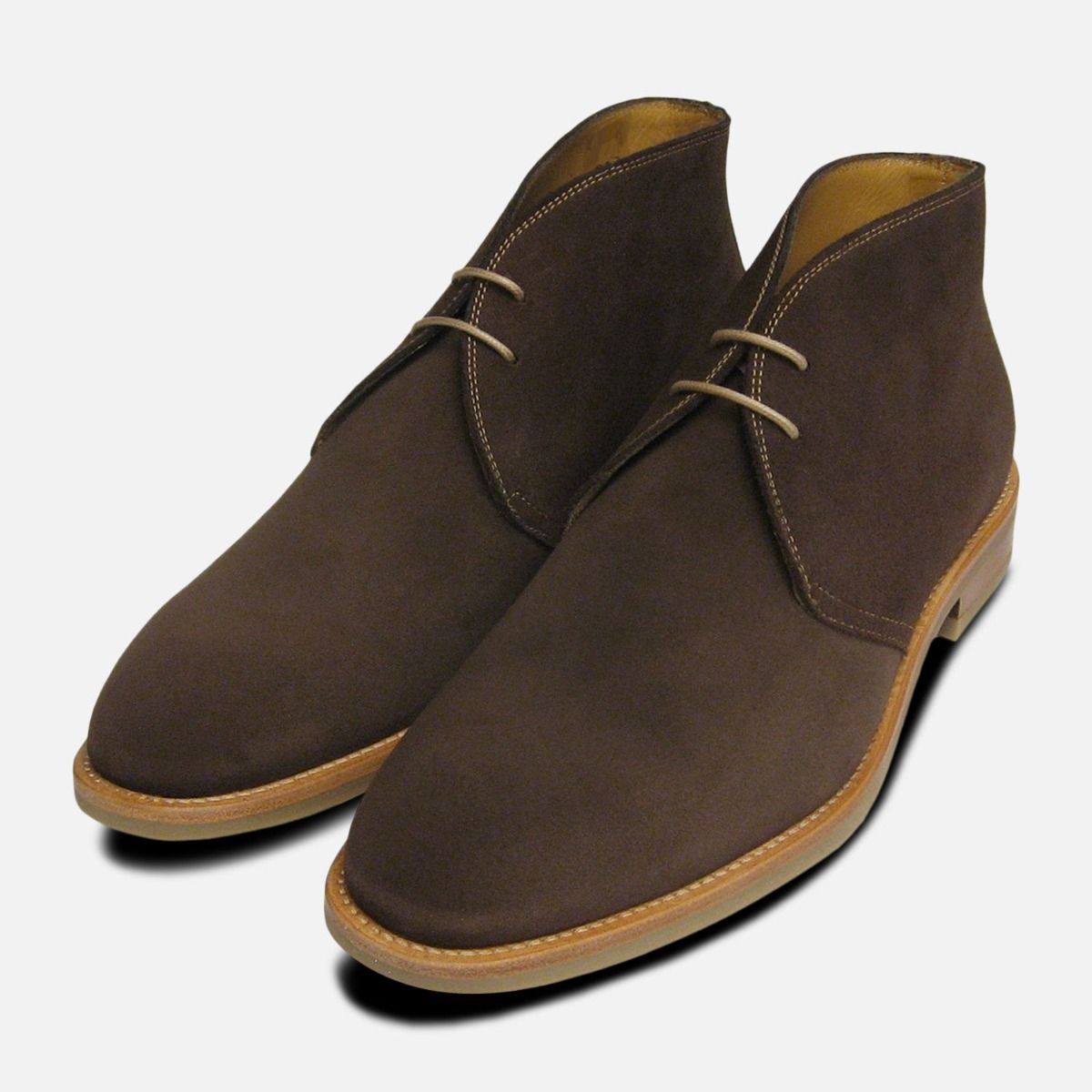 Mens Brown Suede Chukka Boots