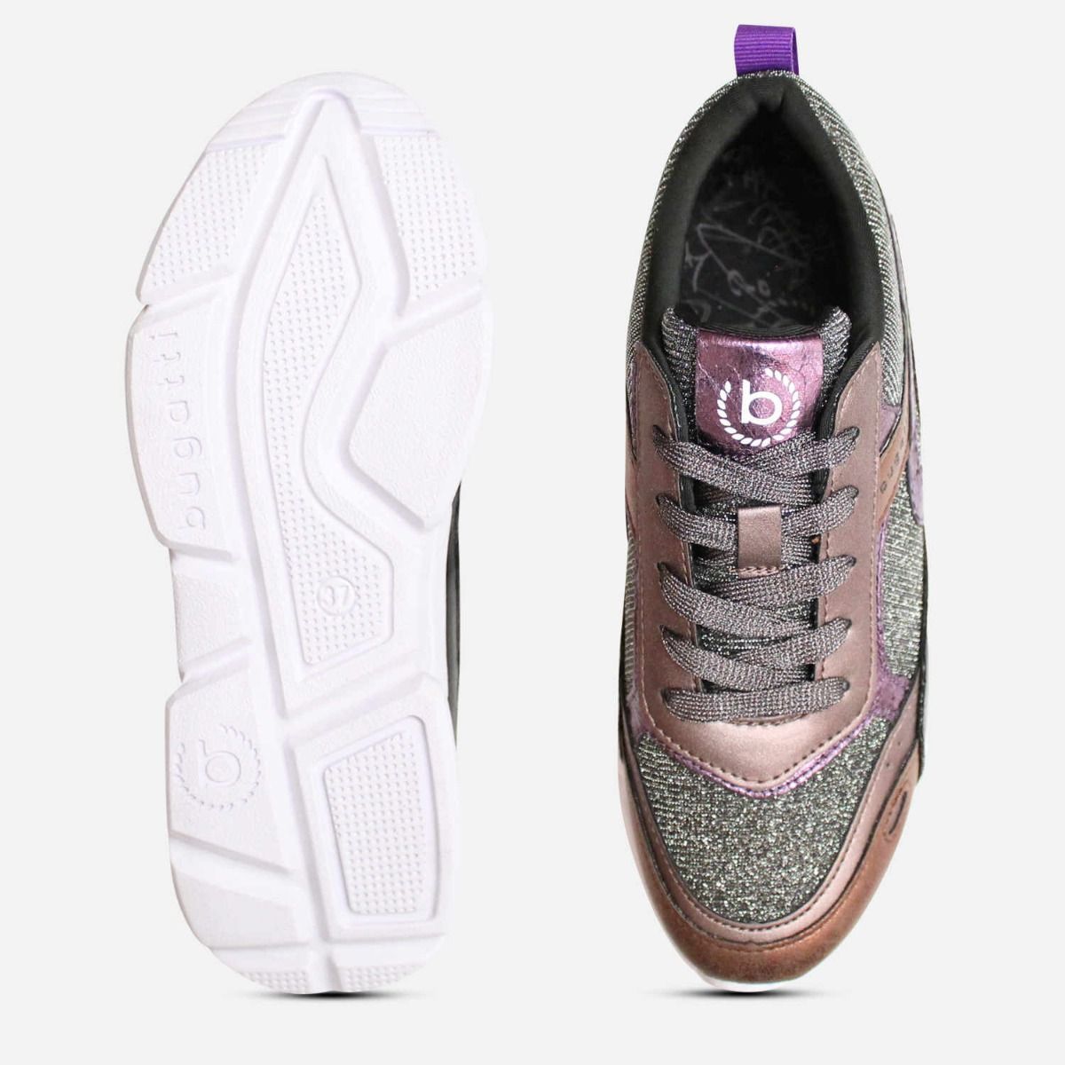 metallic grey shoes for ladies