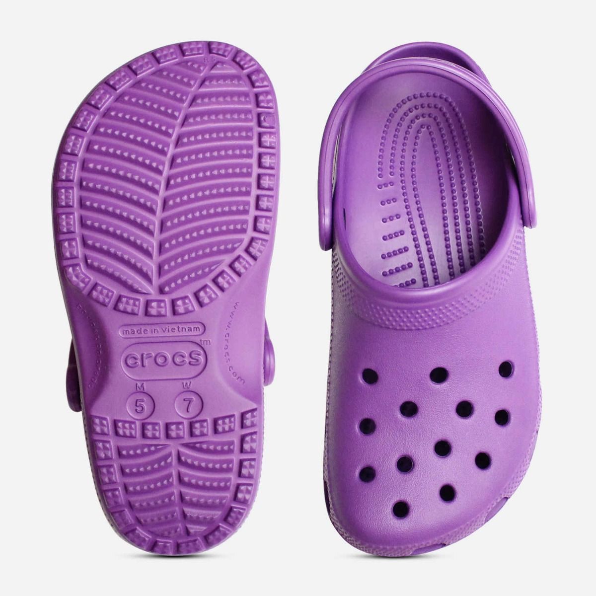 womens neon purple crocs
