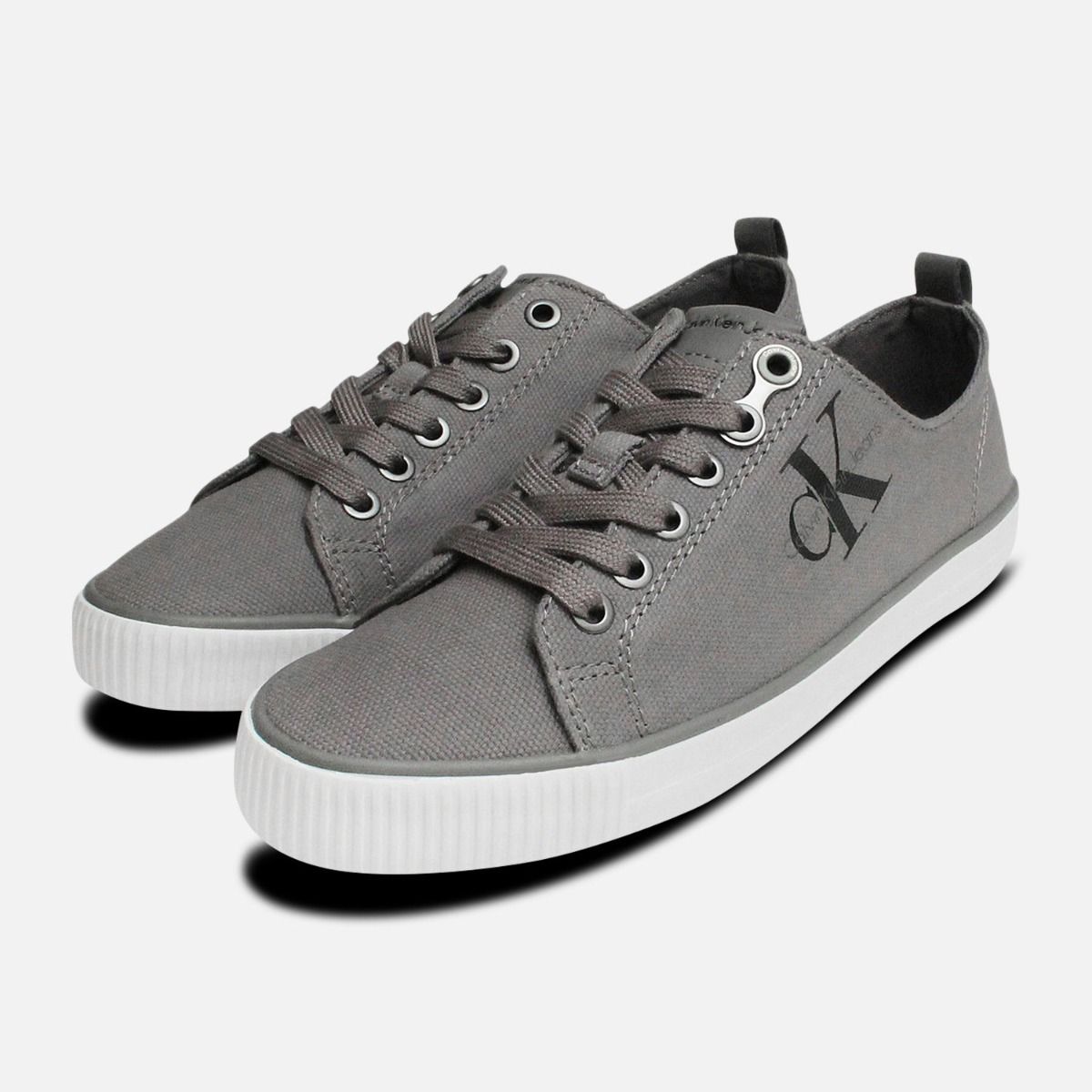 Grey Canvas Dora Sneakers by Calvin 
