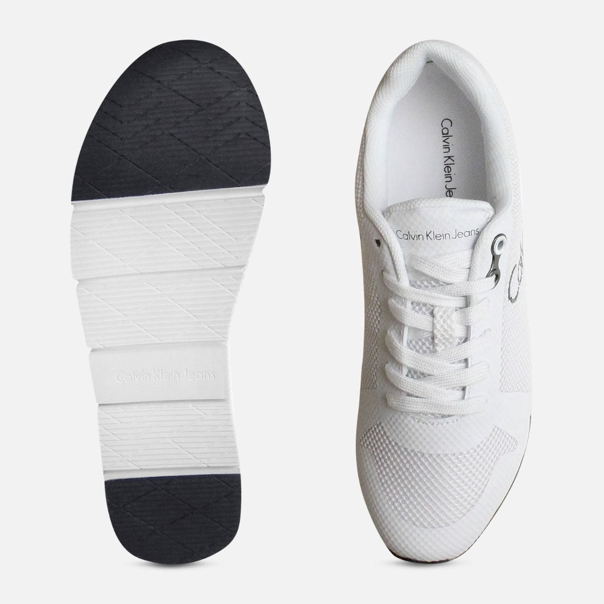 calvin klein black and white trainers