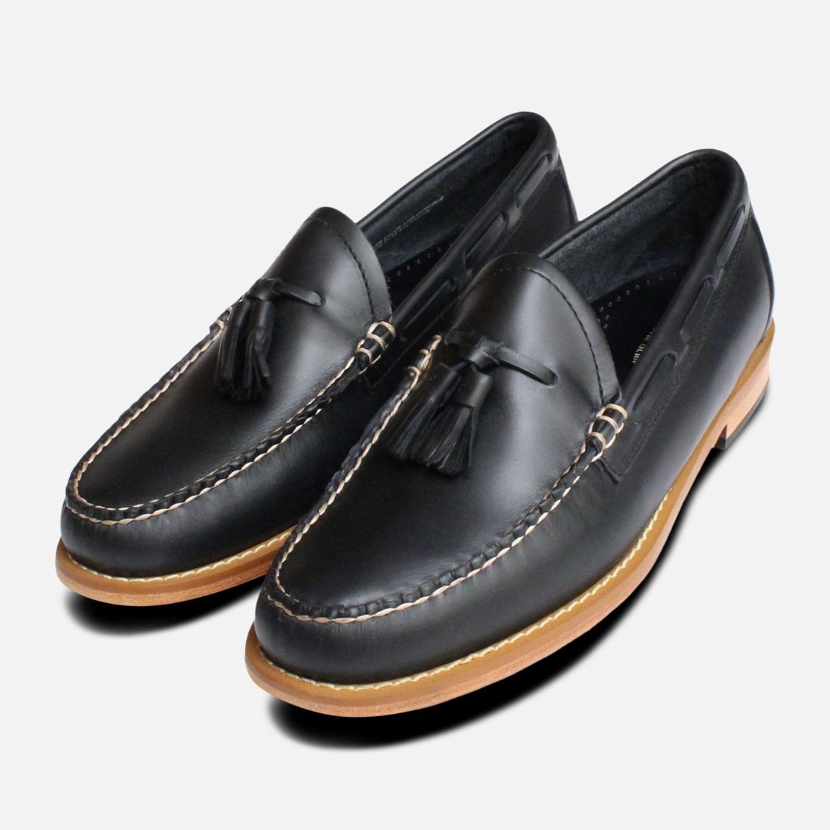 mens navy loafers with tassels
