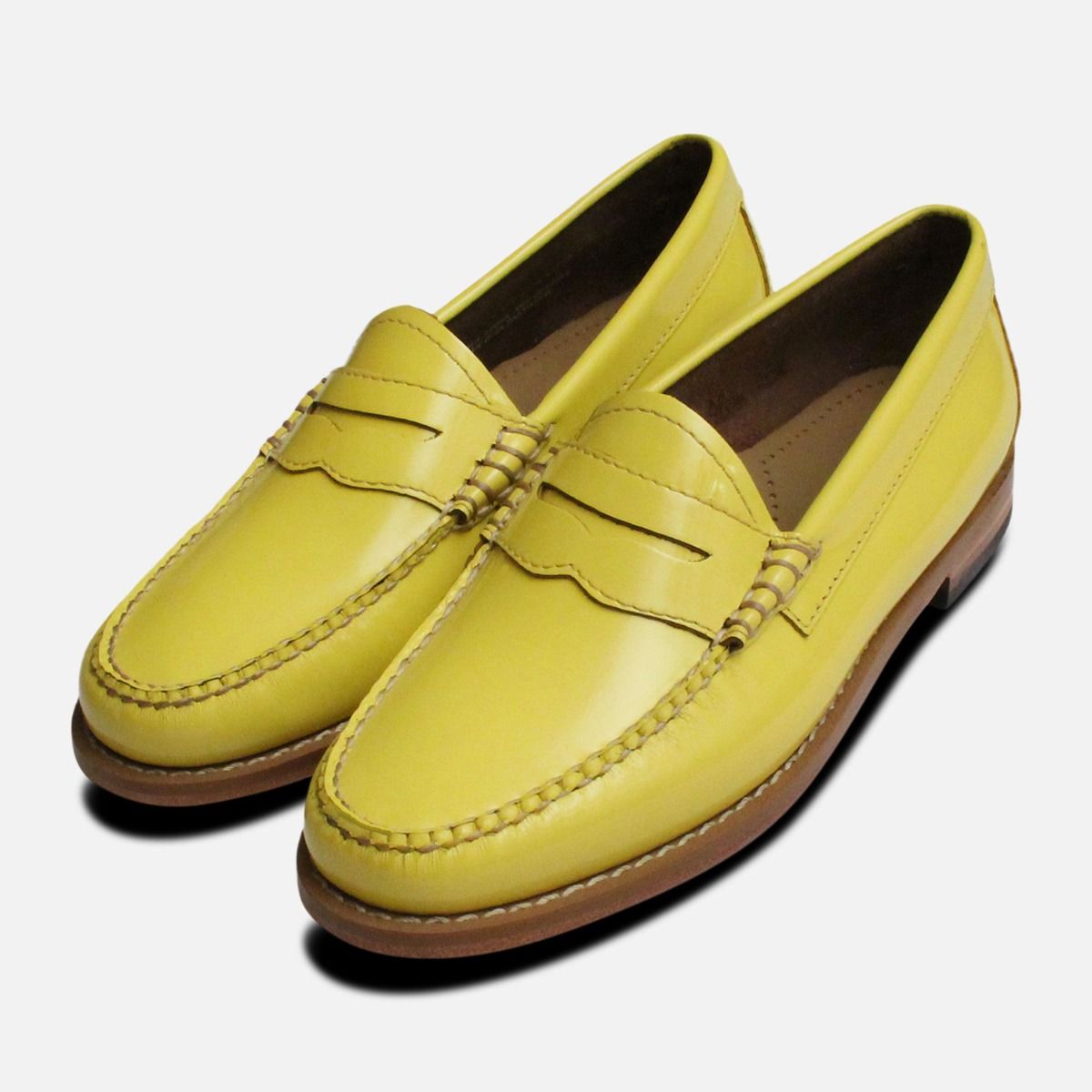 Lemon Yellow Patent Leather Ladies 