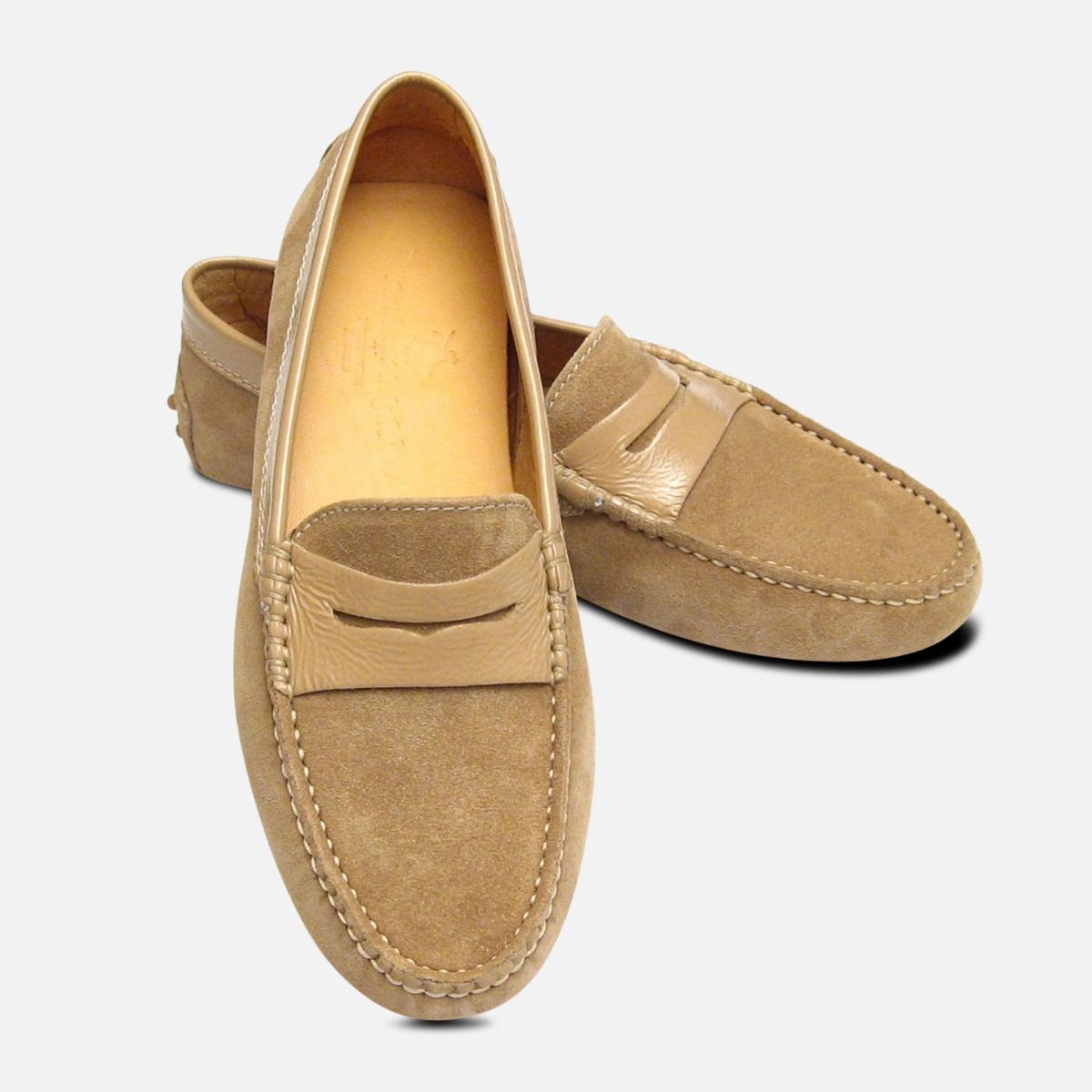 beige moccasins