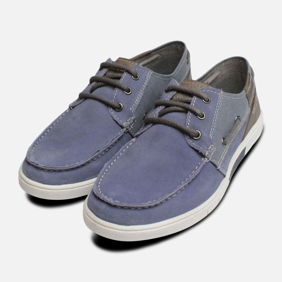 blue suede boat shoes mens