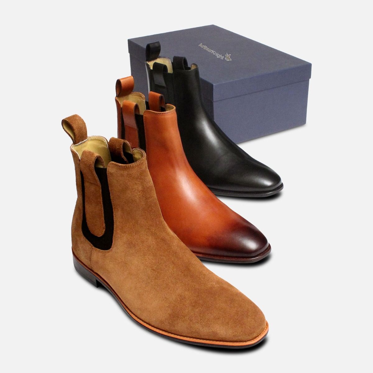 Tan Leather Mens Brown Chelsea Boots
