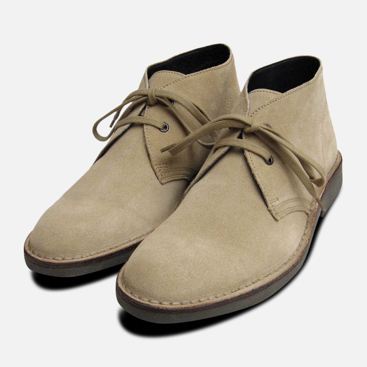 sand suede chukka boots