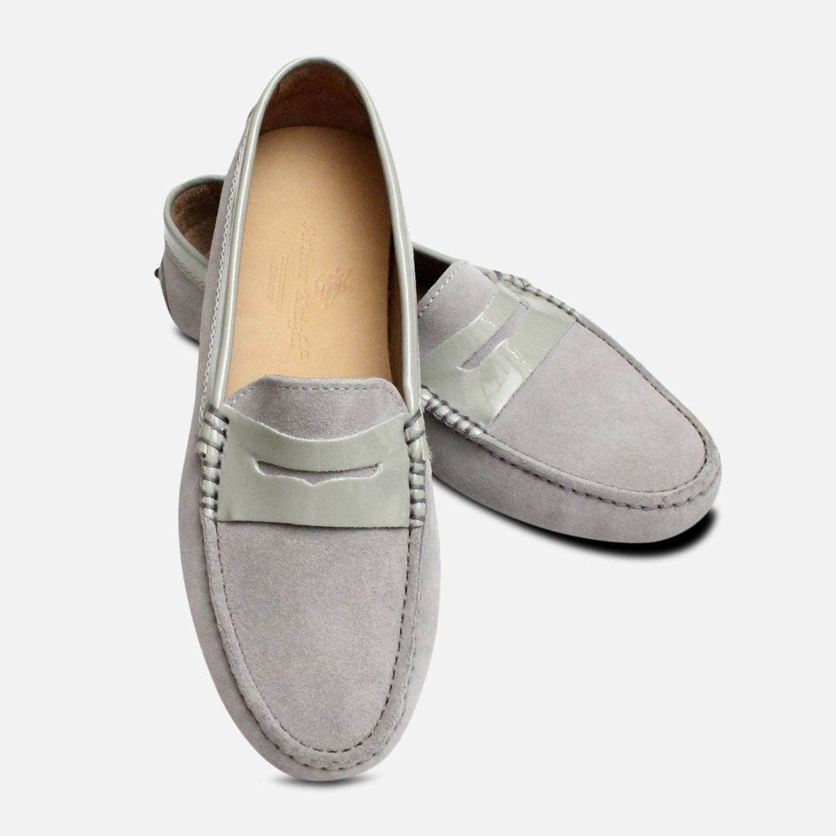 grey suede shoes ladies