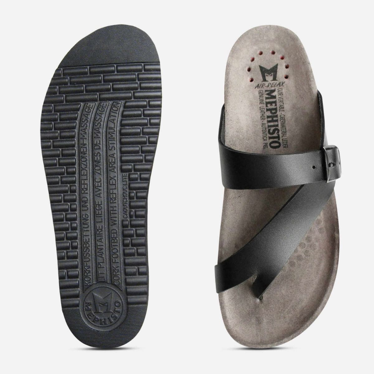 mephisto black sandals