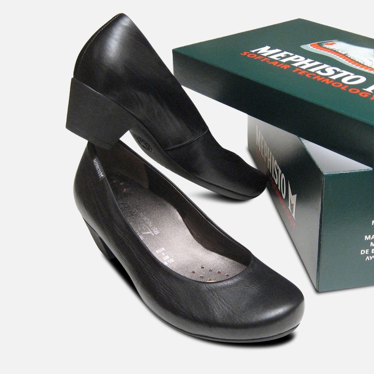 ladies black court shoes