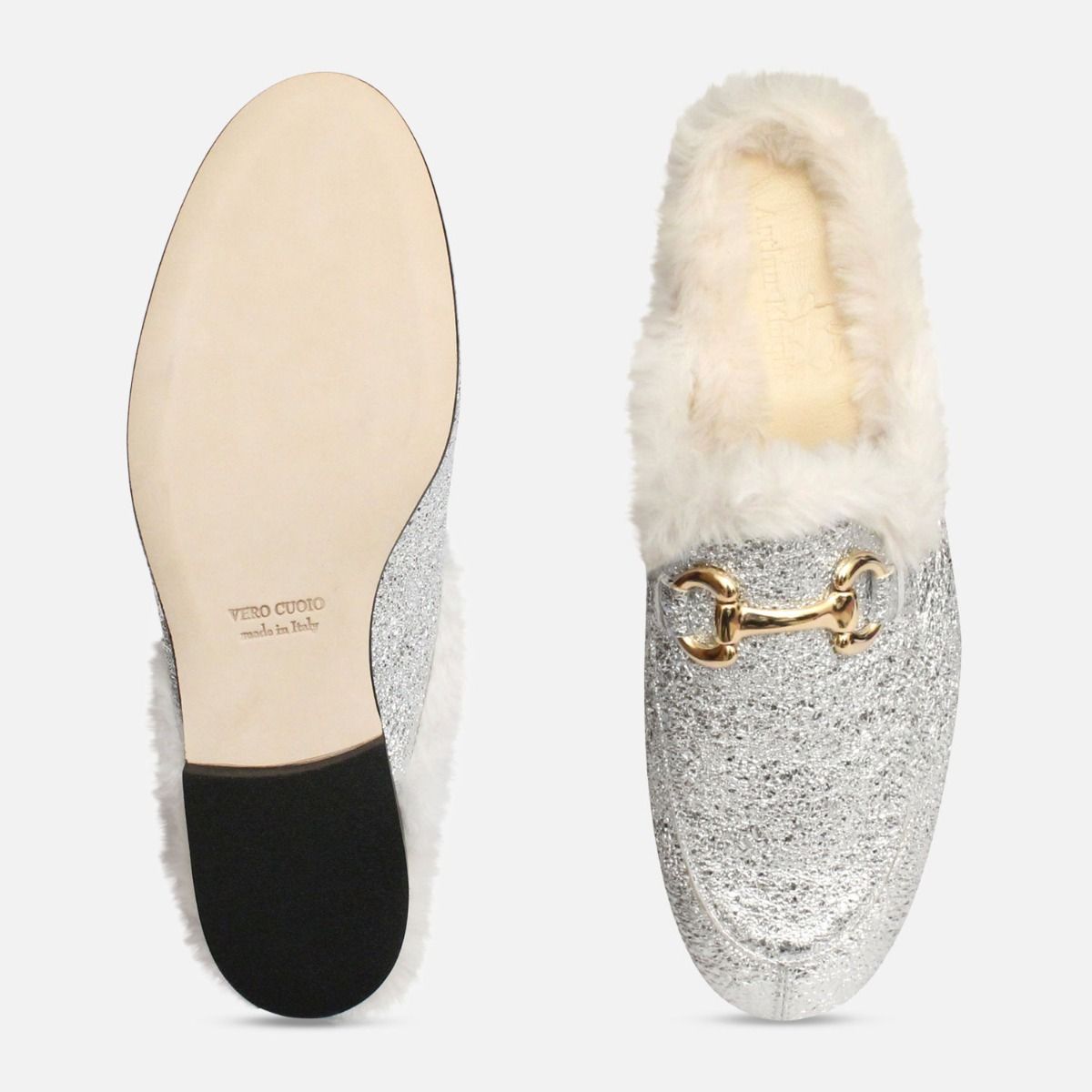 ladies silver loafers