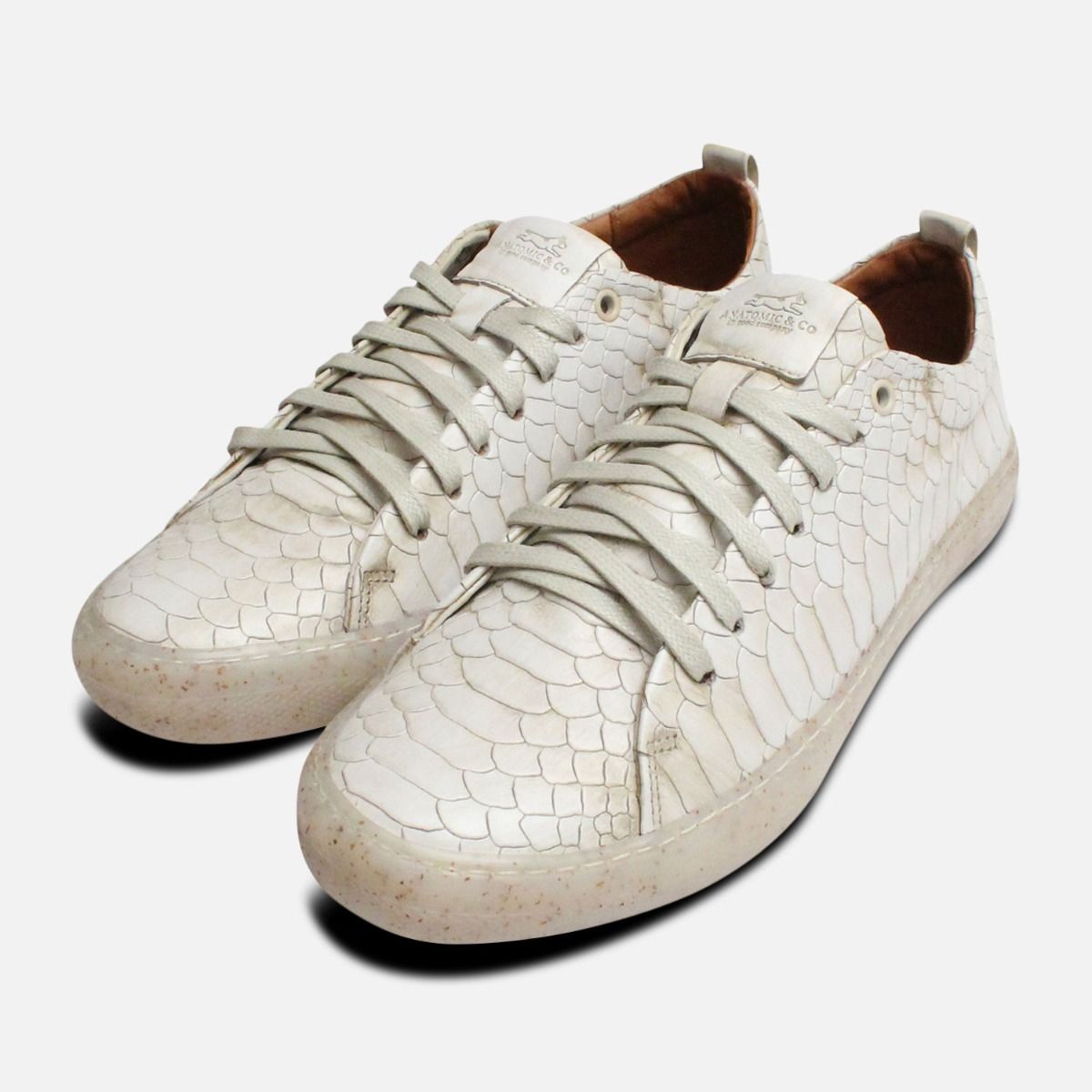 crocodile white shoes