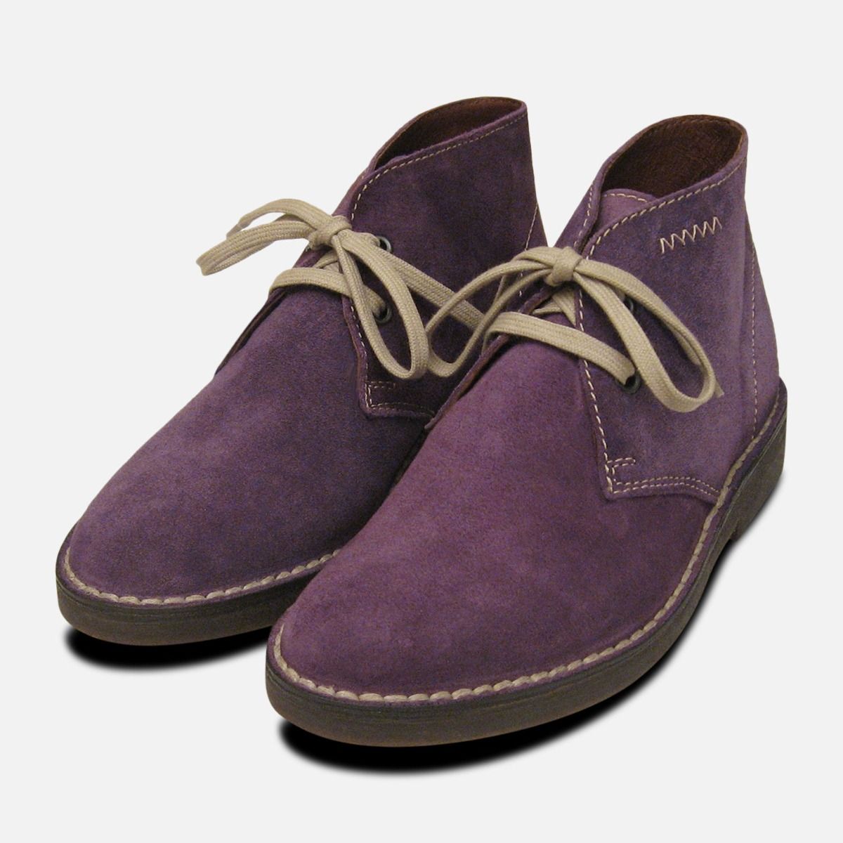 purple desert boots