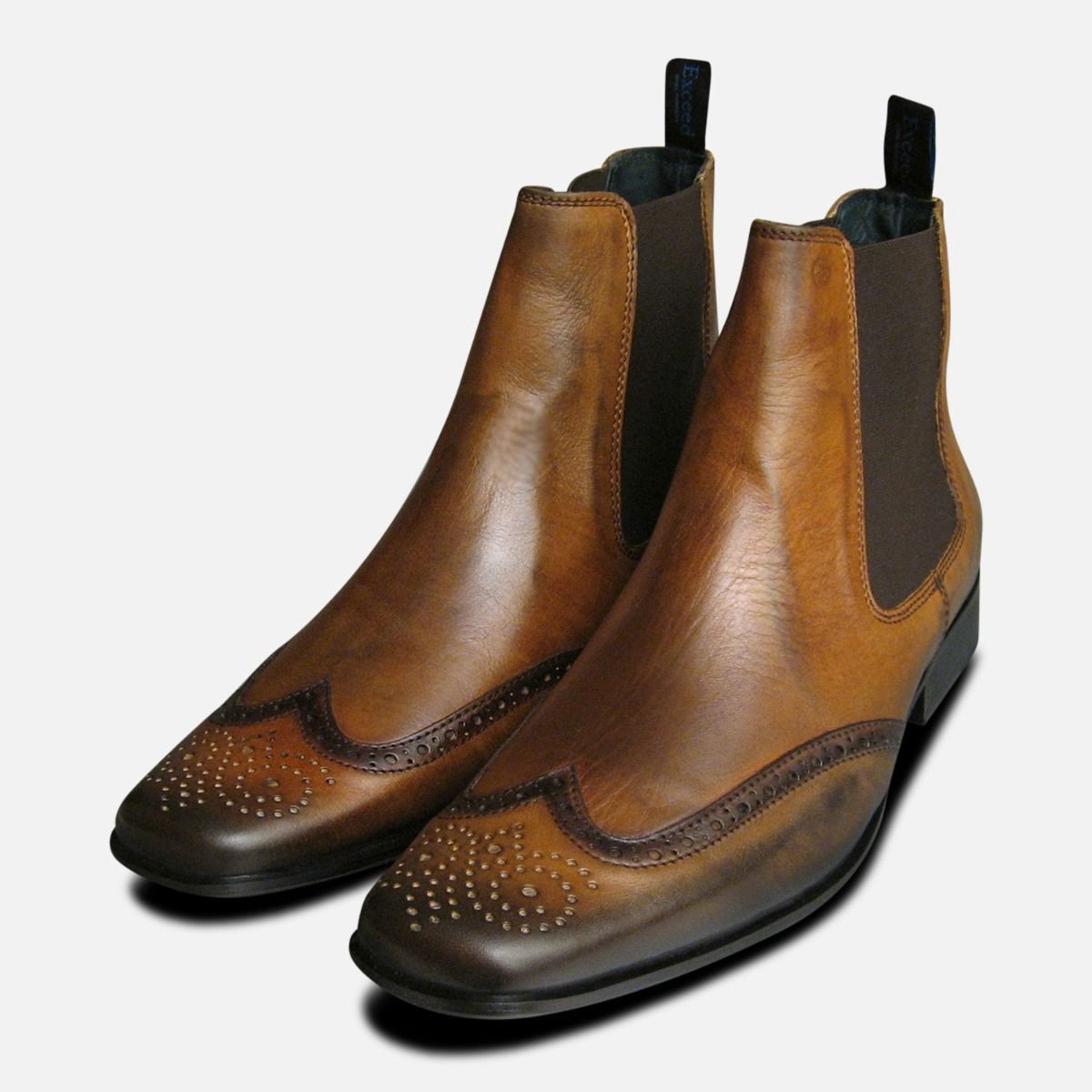 brogue chelsea boots mens