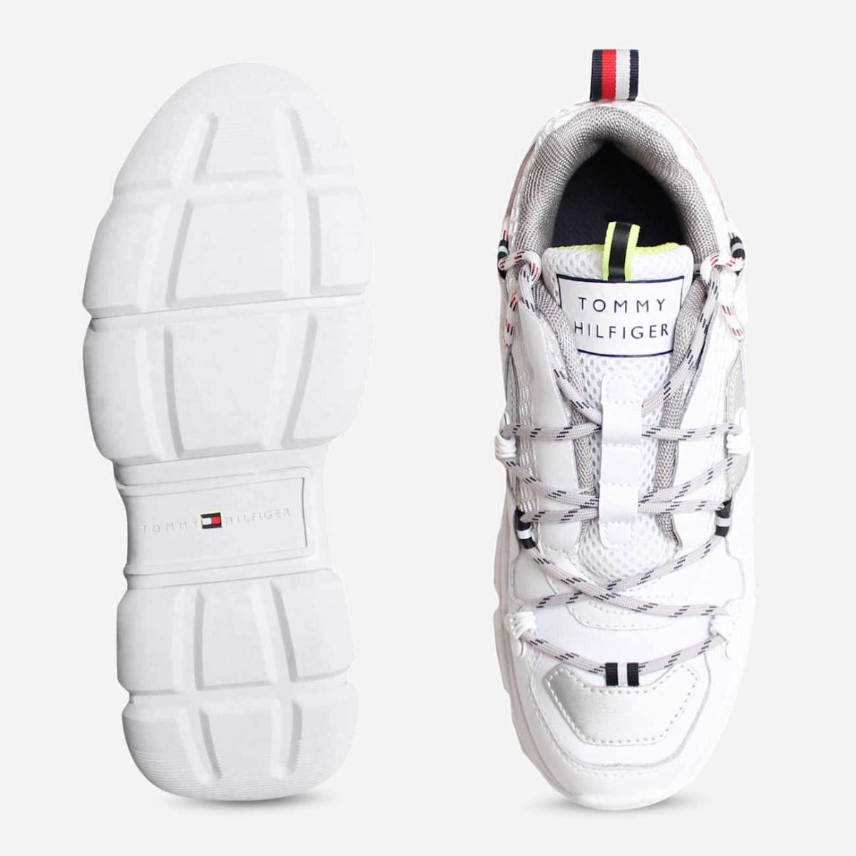 tommy hilfiger chunky sole leather trainers