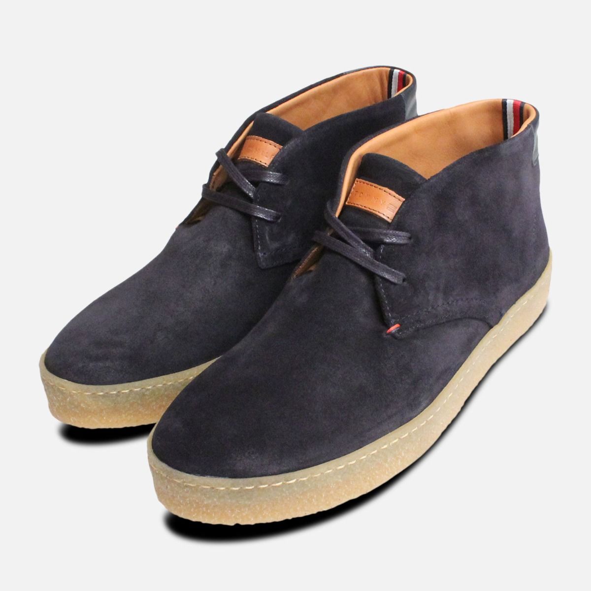 Navy Blue Suede Tommy Hilfiger Cupsole 