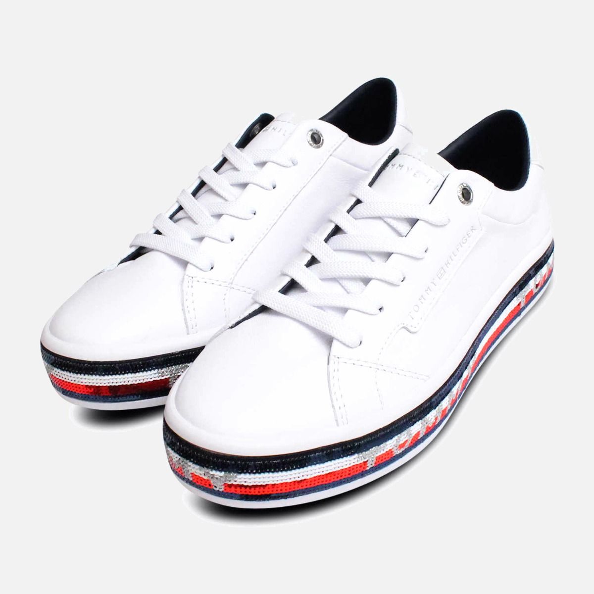 tommy hilfiger sneakers red