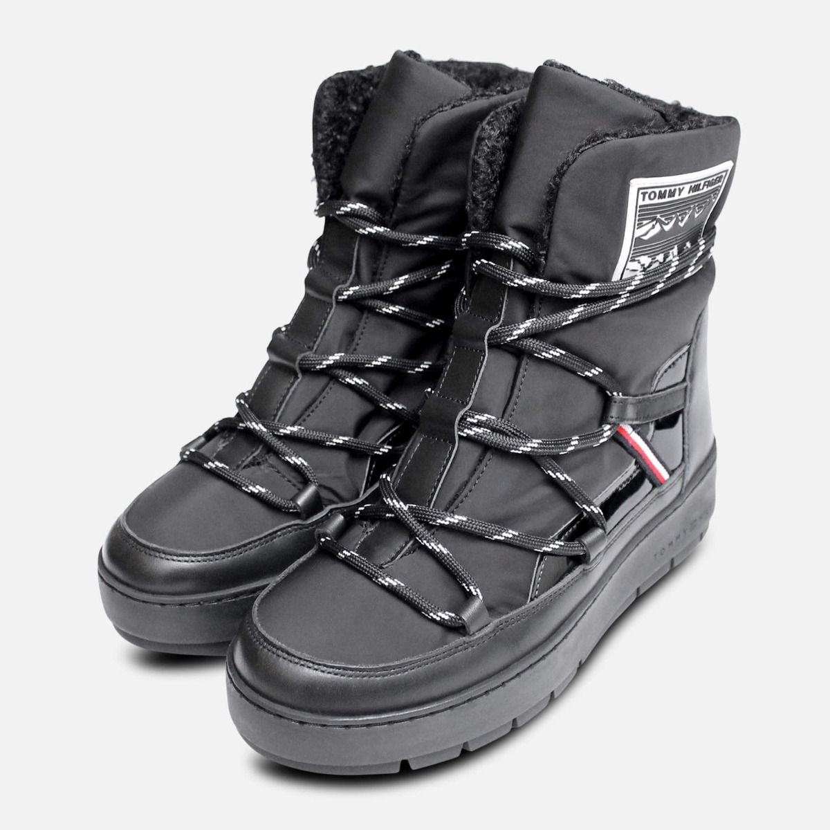 Designer Snow Boots in Black by Tommy 