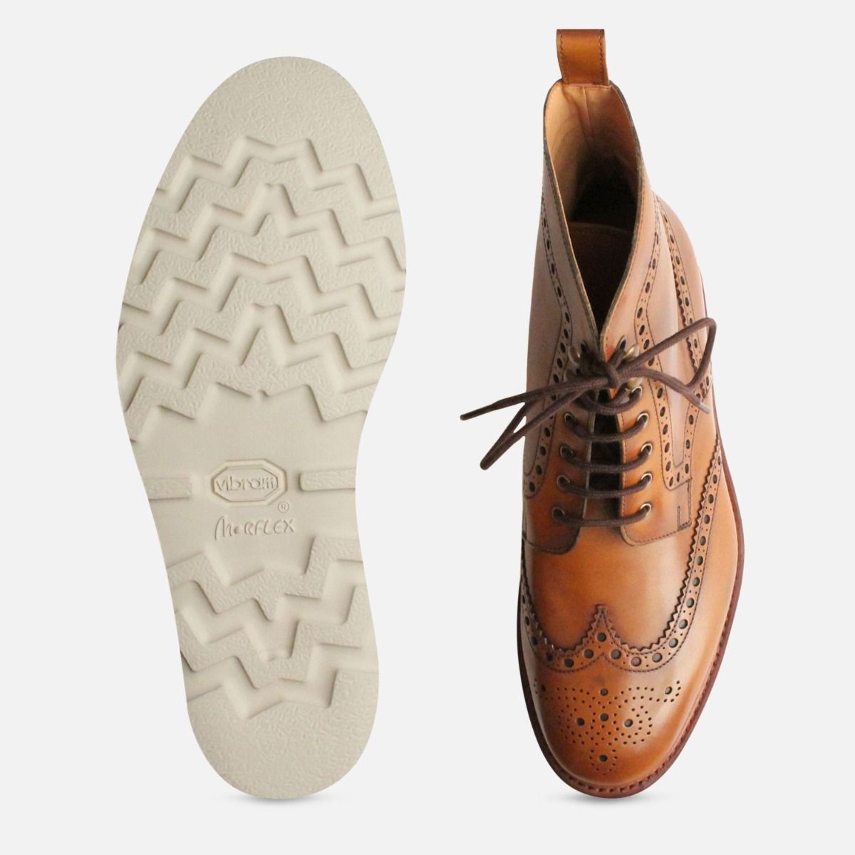 Designer Italian Brogue Boots Goodyear 