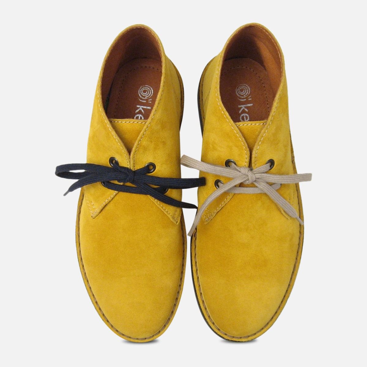 mustard desert boots