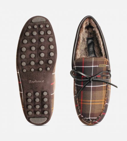 barbour tueart slippers navy