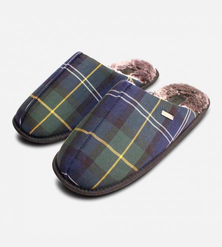 mens tartan slippers