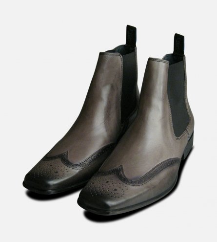 mens black brogue boots sale