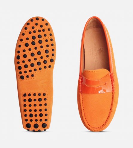 orange loafers ladies