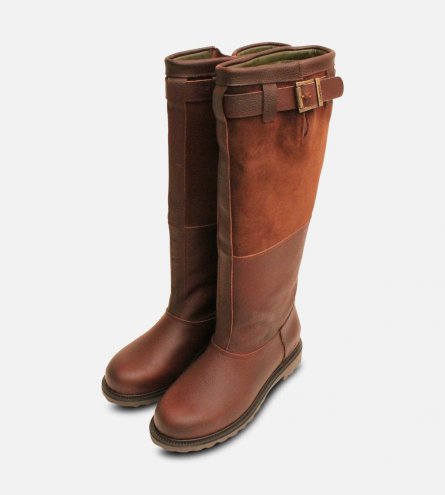 Mens brown knee high boots clearance
