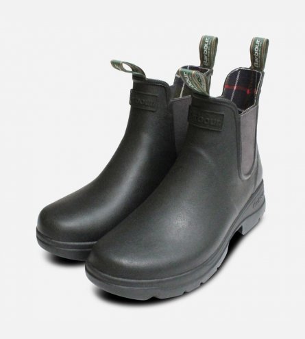 barbour men's rain boots