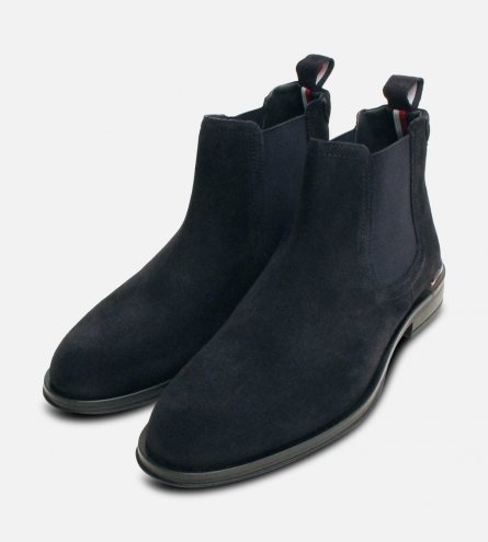 Tommy Hilfiger Jacob Suede Chelsea Boots in Green