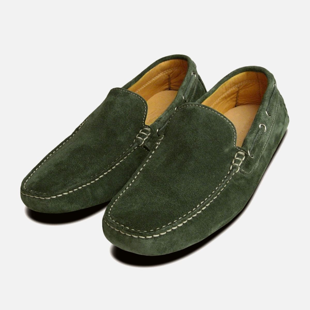 Dark green 2024 suede shoes