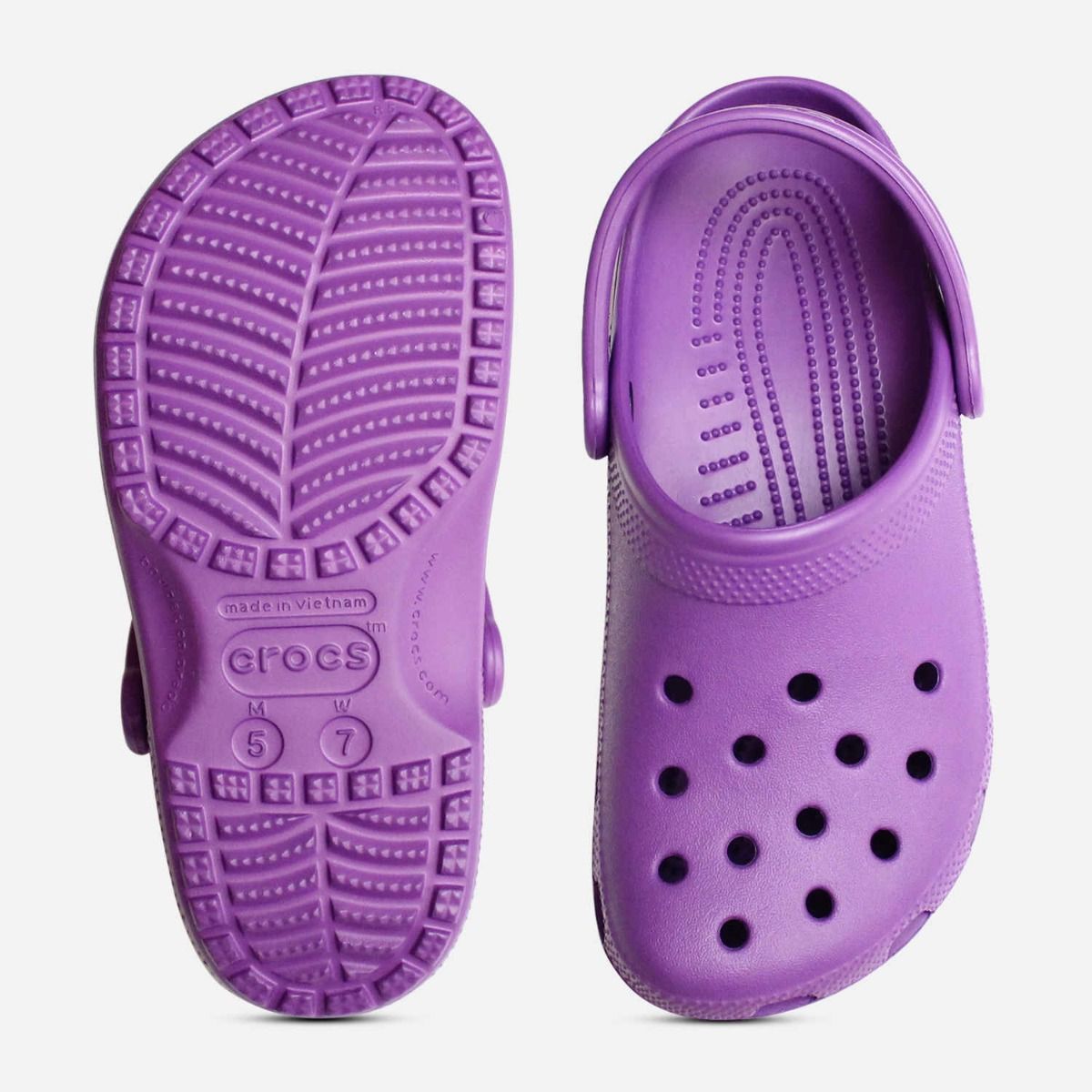 neon purple crocs