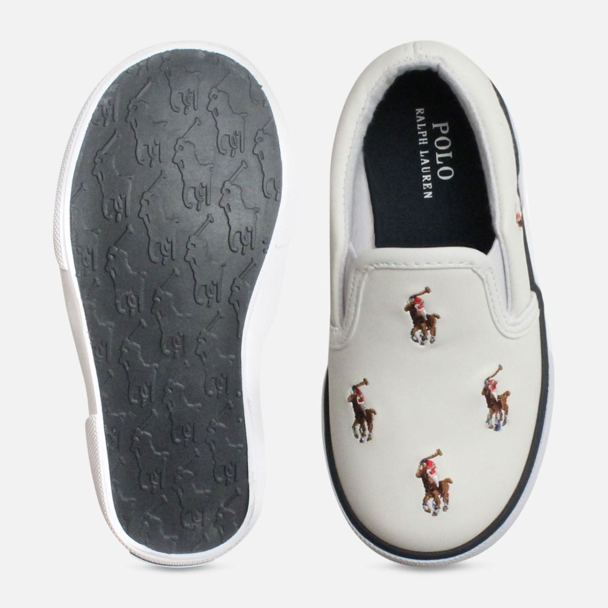 White Ralph Lauren Polo Bal Harbour Slip On Shoe