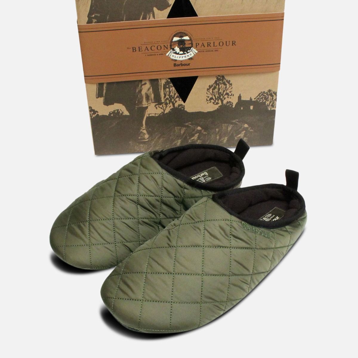 Barbour Guthrie Slippers in Quilted 
