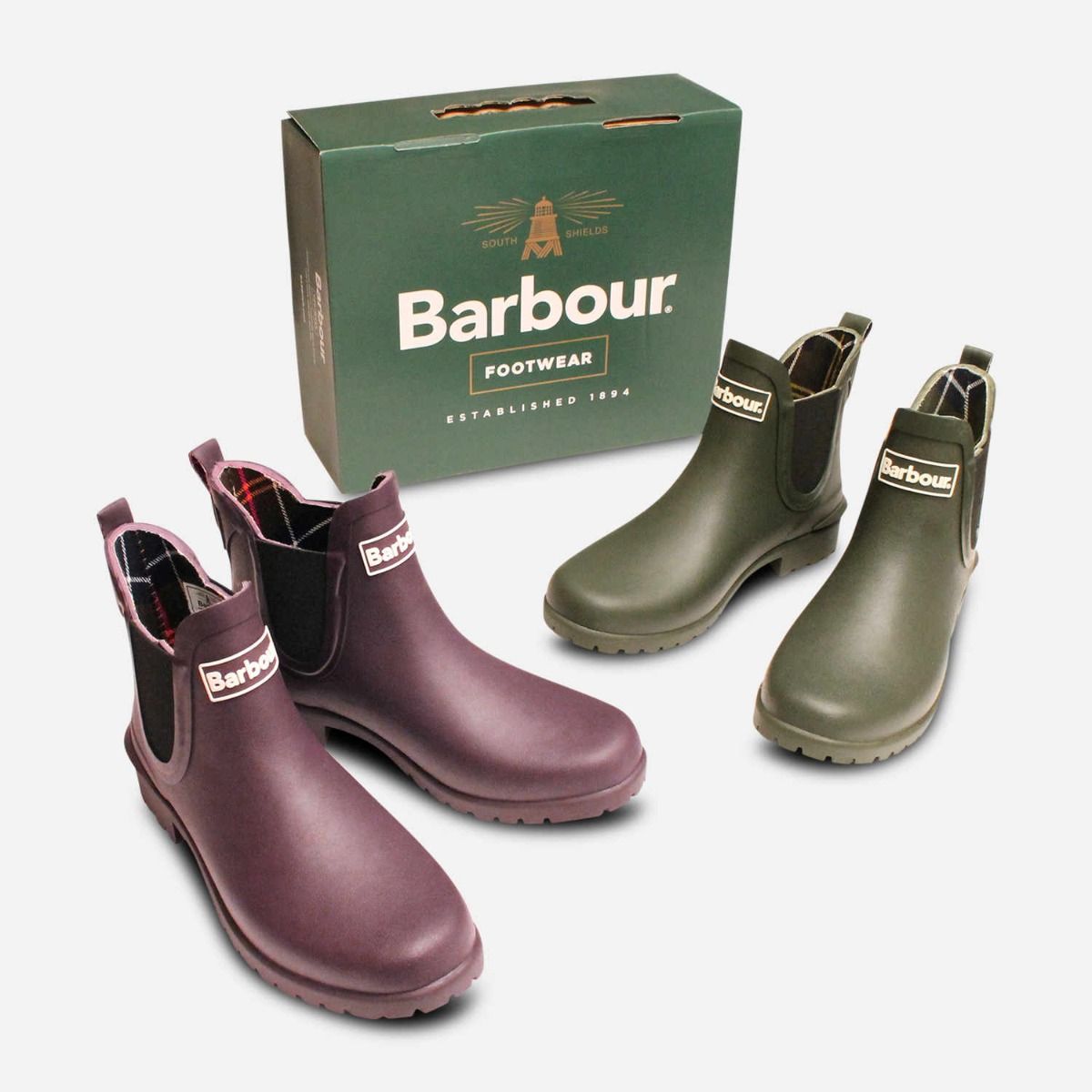Barbour Wilton Eggplant Chelsea Boot 
