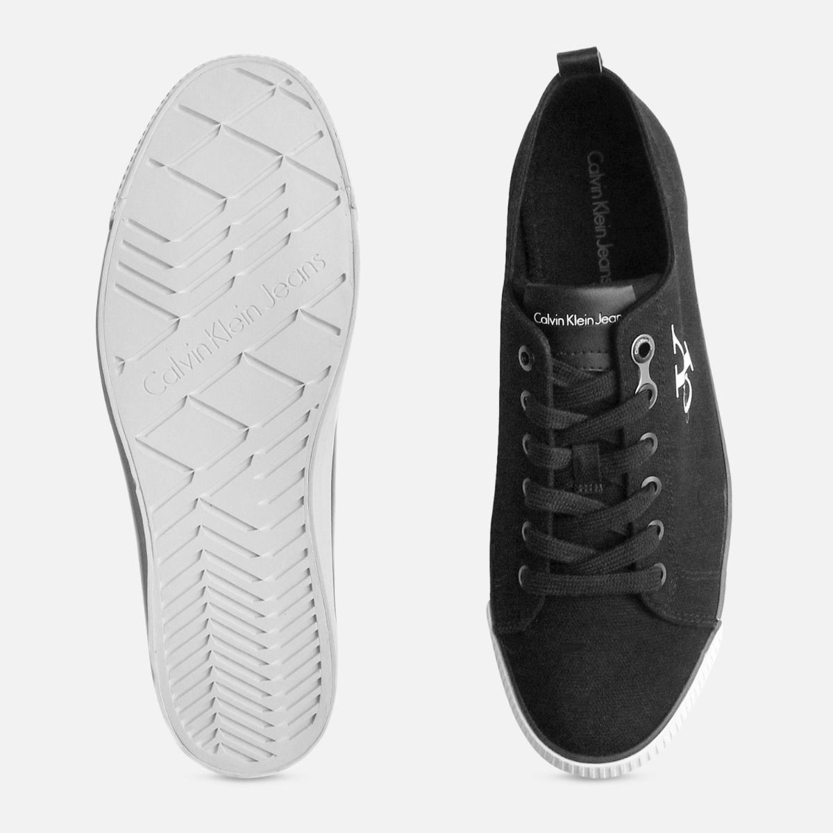 Calvin Klein Black Arnold Canvas Sneakers for Men