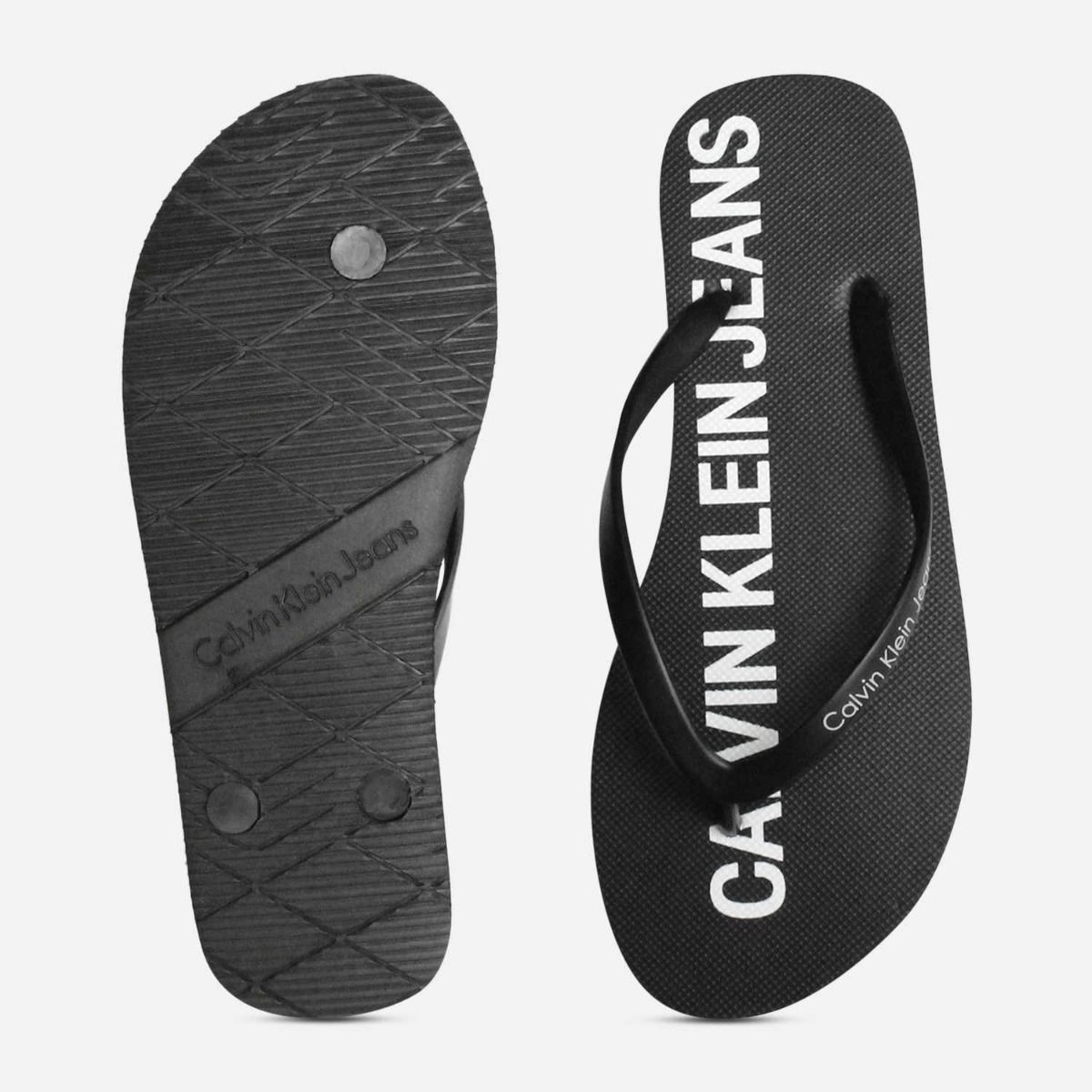 Calvin Klein Womens Designer Dori Flip Flop Sandals in Black