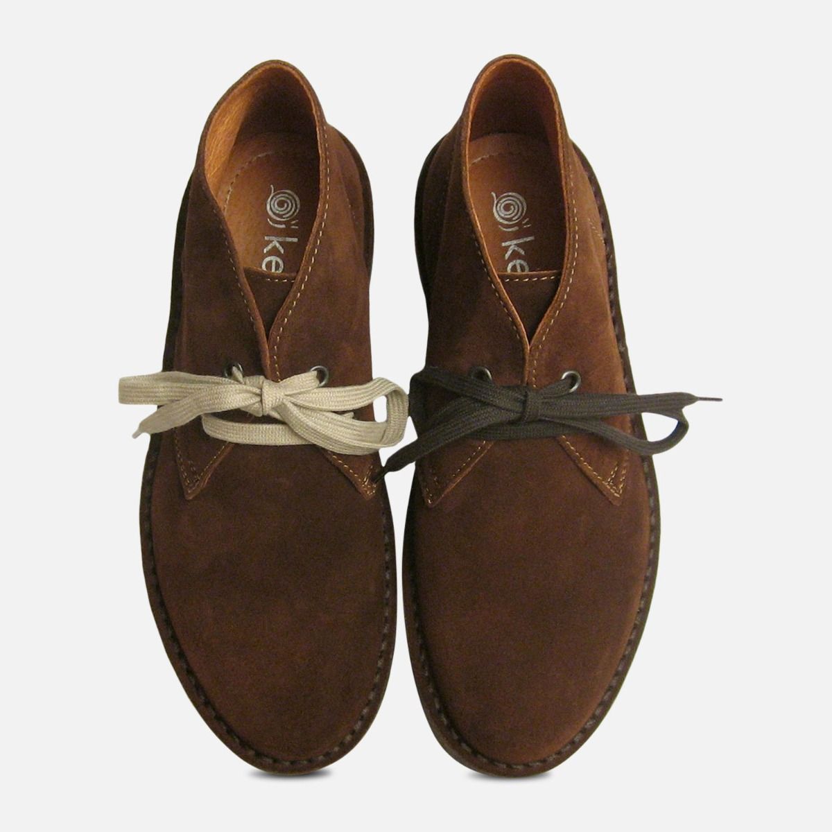 Chocolate Brown Suede Ladies Italian Desert Boots by Arthur Knight