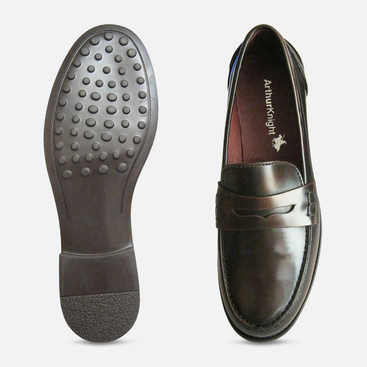 Dark Brown Polished Designer Ladies Italian College Shoes