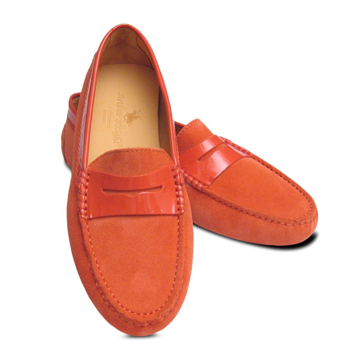 orange designer shoes