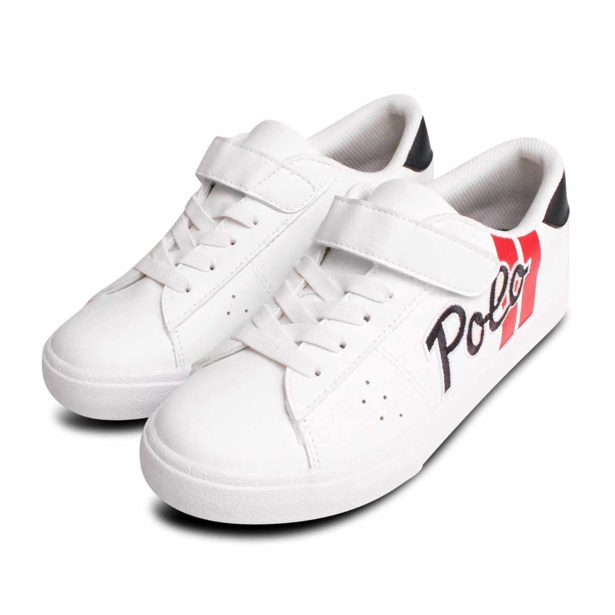 white leather kids shoes