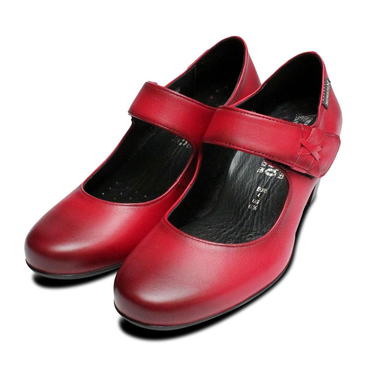 red leather mary jane shoes