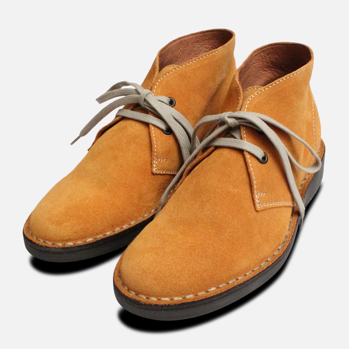 Wheat Yellow Suede Ladies Italian Desert Boots | eBay