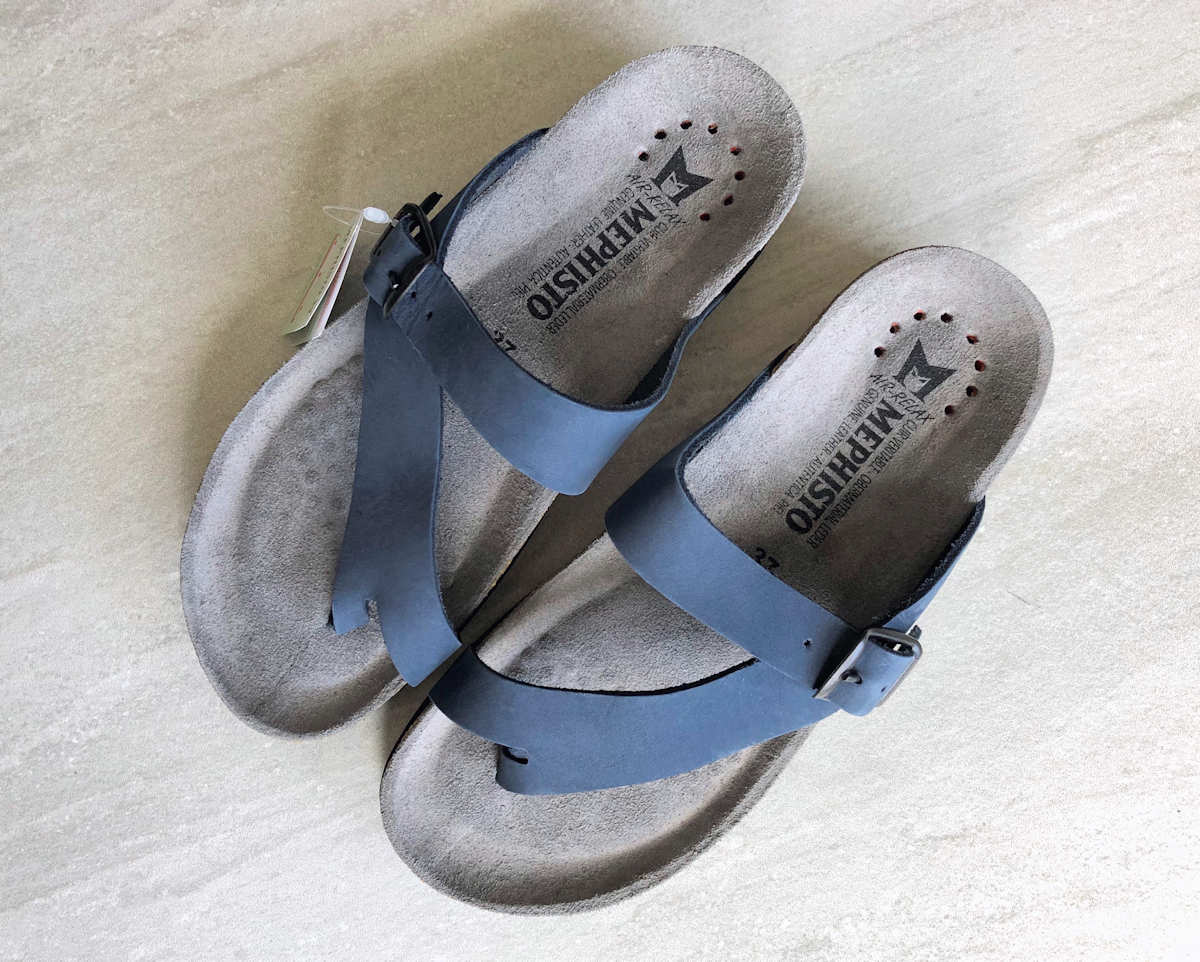 mephisto navy sandals