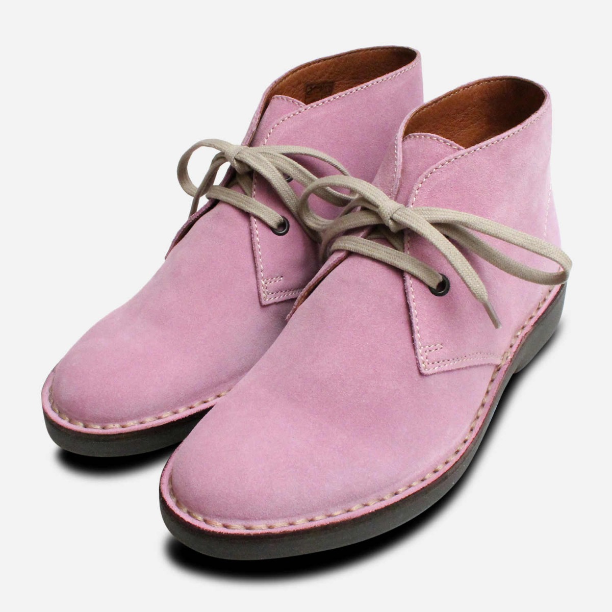 Lilac Suede Ladies Italian Lace Up 